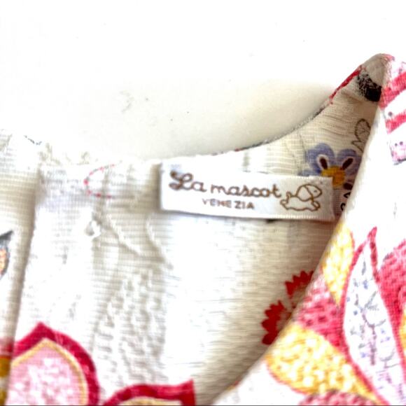 La Mascot Venezia girls jacquard floral sleeveless summer dress size 8 - Picture 4 of 9